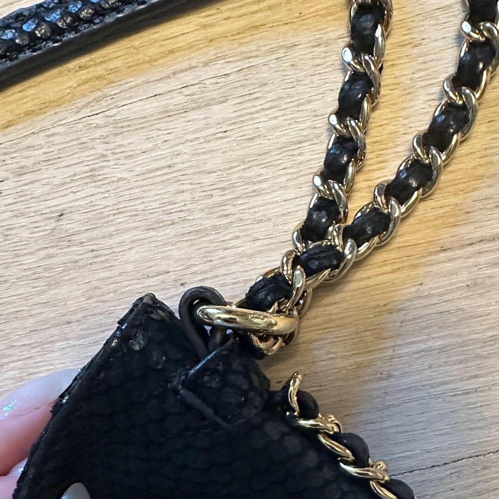 AIMEE KESTENBERG | Cyrus Leather Black Chain Strap Crossbody Bag - Picture 6 of 16
